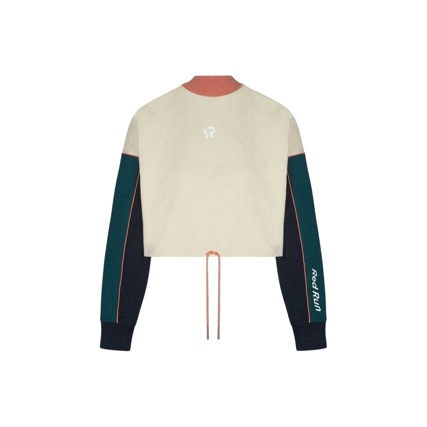 Cream - Front - Red Run Womens-Ladies Cotton Blend Cropped Sweatshirt