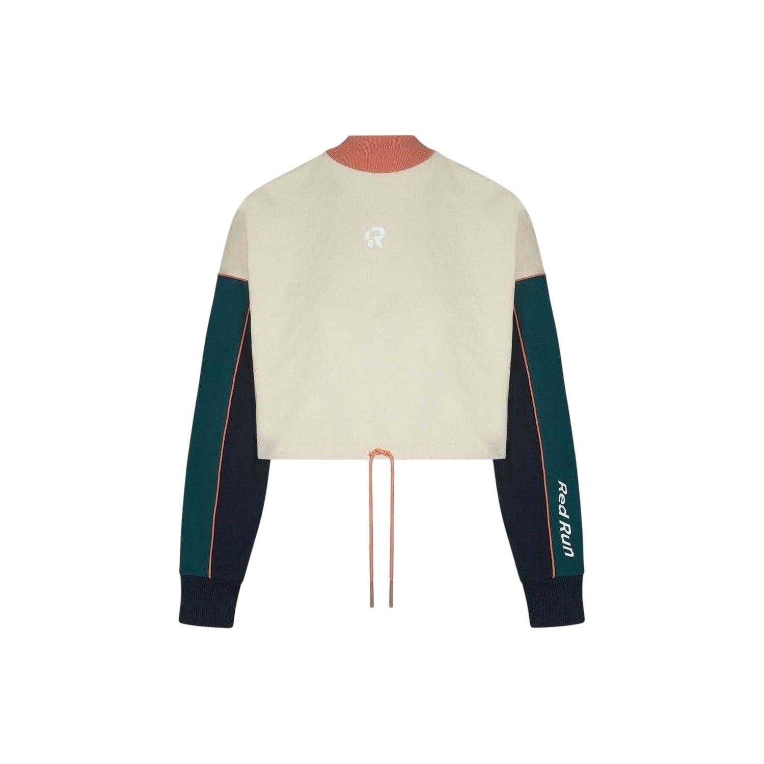 Cream - Front - Red Run Womens-Ladies Cotton Blend Cropped Sweatshirt