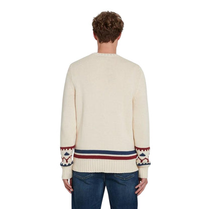 Cream - Back - Farah Mens Alverstone Logo Regular Sweatshirt