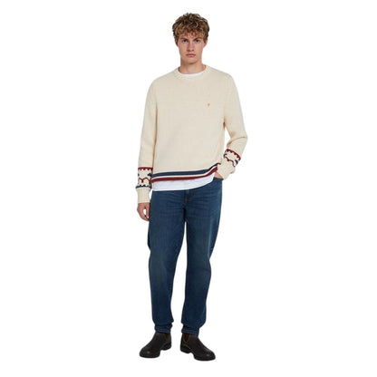 Cream - Lifestyle - Farah Mens Alverstone Logo Regular Sweatshirt