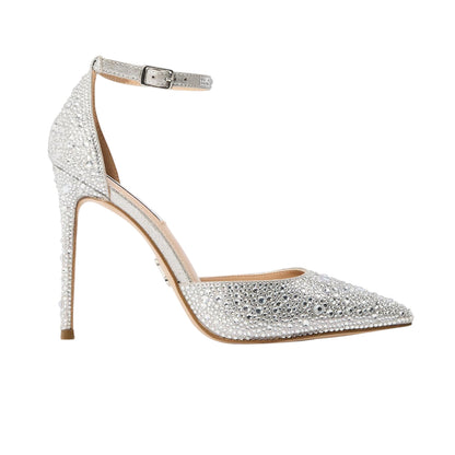 Silver - Front - Steve Madden Womens-Ladies Ravaged Stiletto Heel Court Shoes