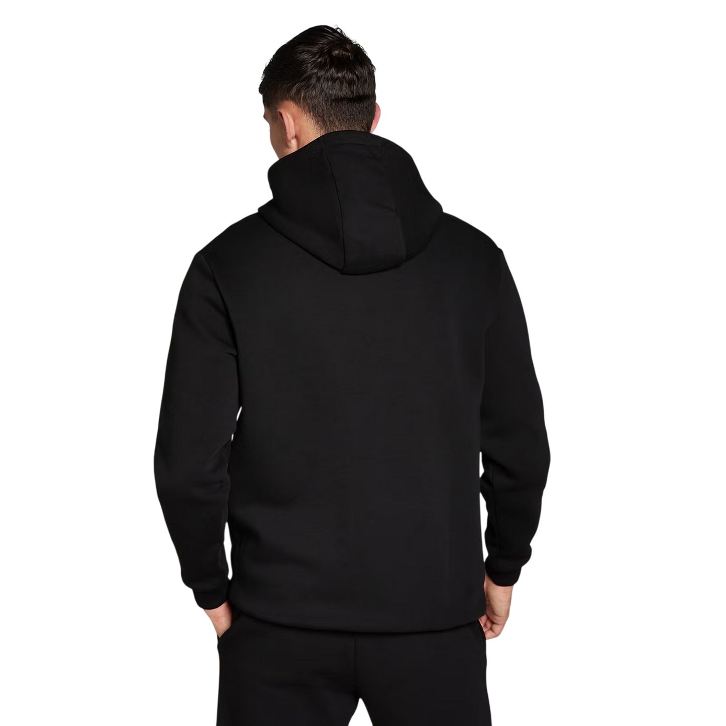 Black - Back - MyProtein Mens Embroidered Logo Pullover Hoodie