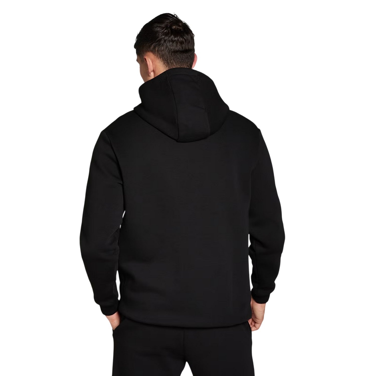 Black - Back - MyProtein Mens Embroidered Logo Pullover Hoodie
