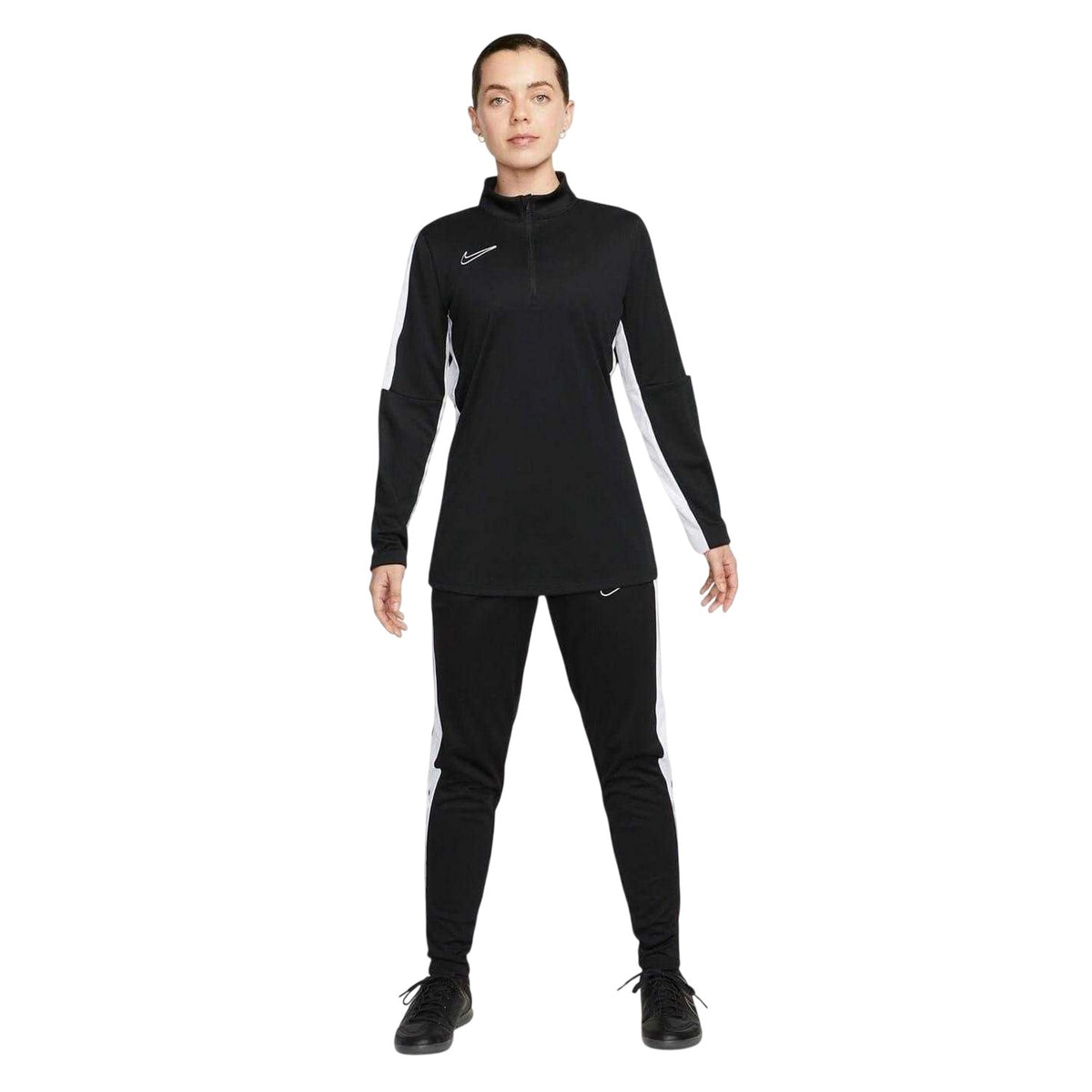 Black - Side - Nike Womens-Ladies Academy Dri-FIT Drill Top