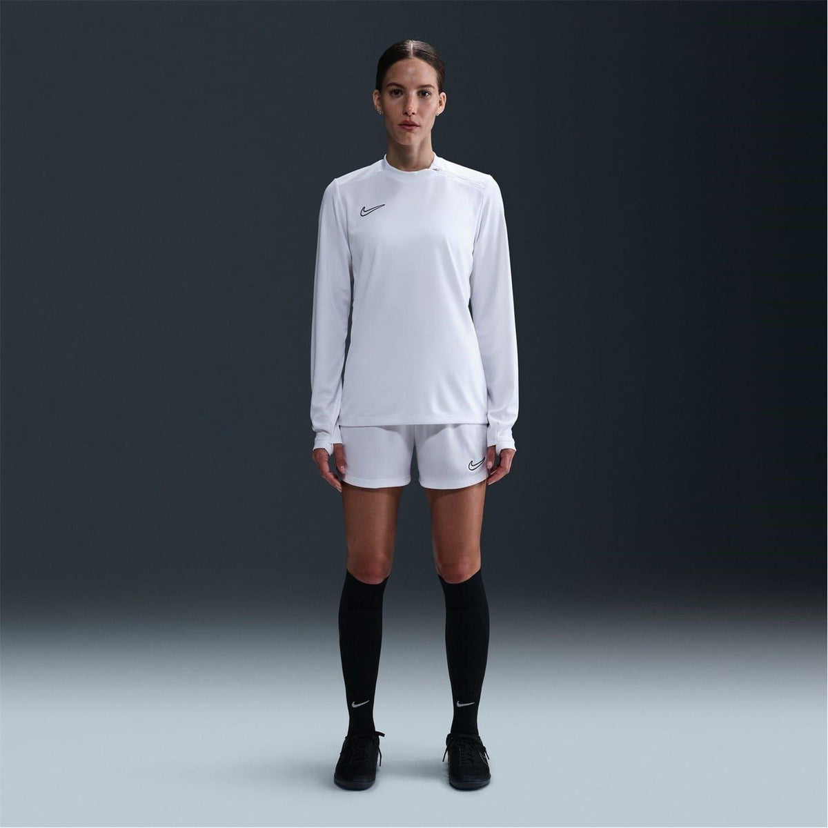 White - Lifestyle - Nike Womens-Ladies Academy Dri-FIT Drill Top