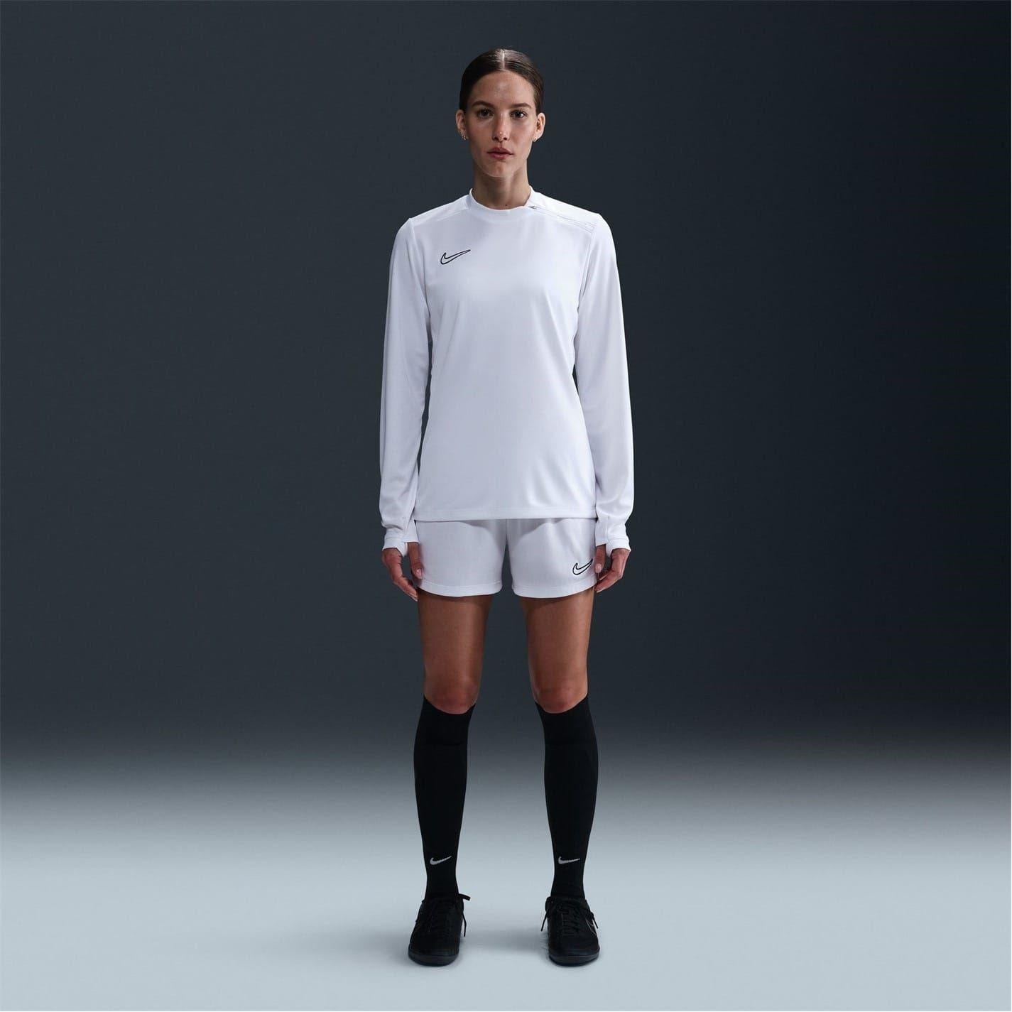 White - Lifestyle - Nike Womens-Ladies Academy Dri-FIT Drill Top