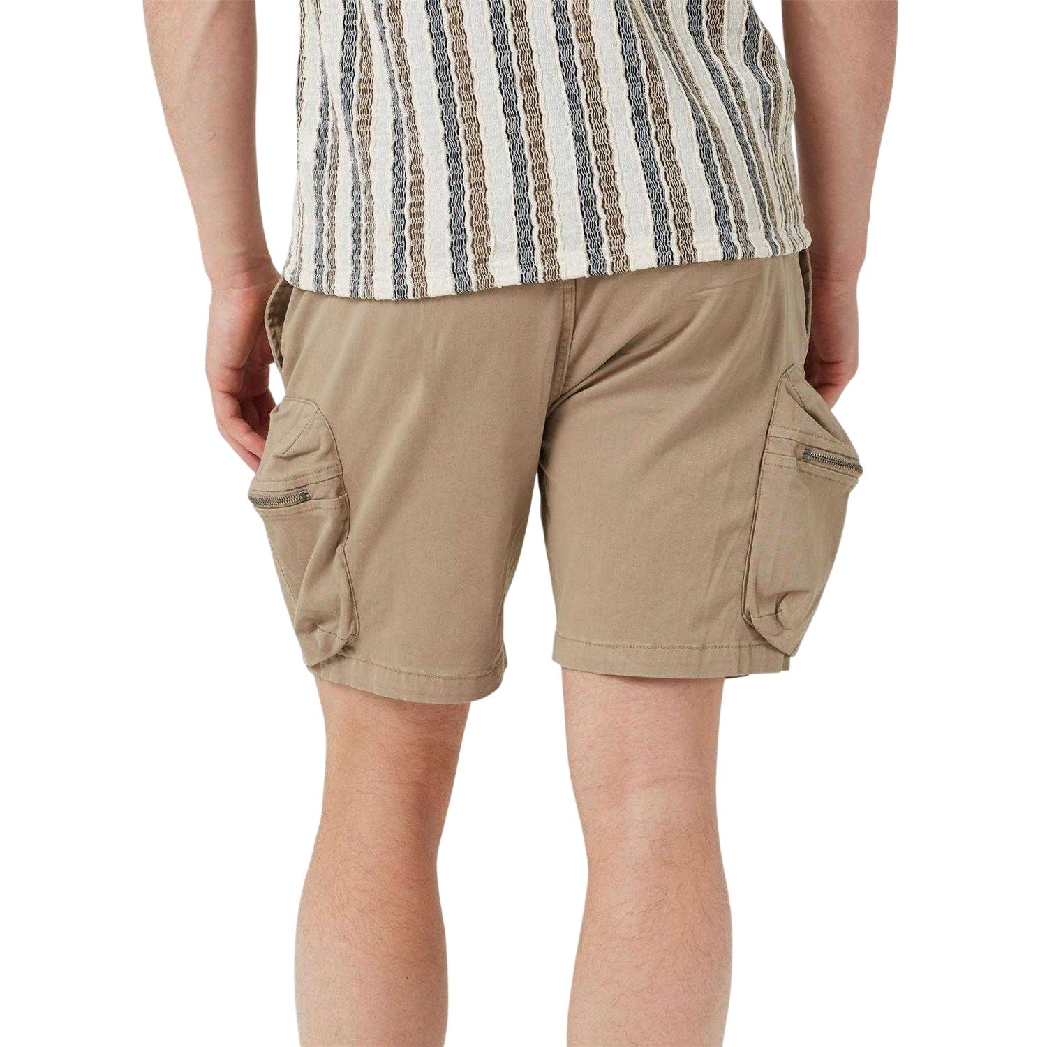Stone - Back - Brave Soul Mens Chino Shorts