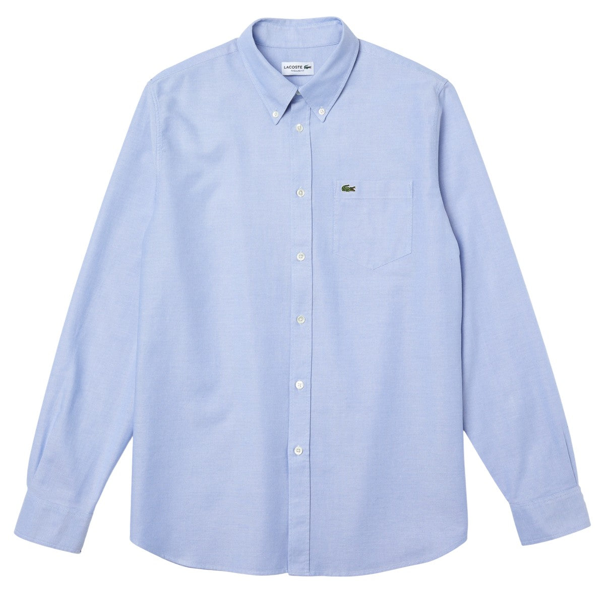 Blue - Front - Lacoste Mens Oxford Cotton Regular Shirt