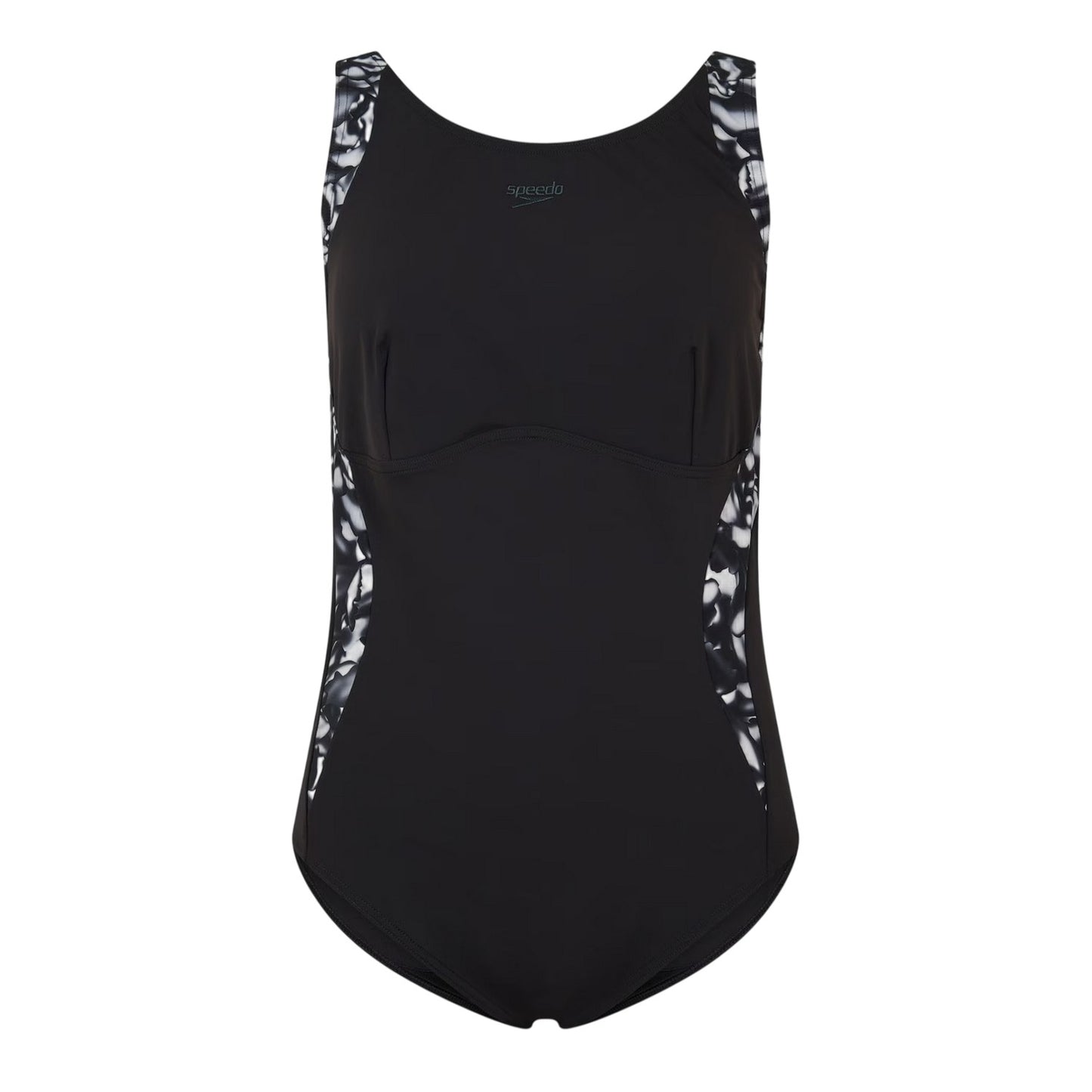 Black - Front - Speedo Womens-Ladies Logo One Piece Swimsuit