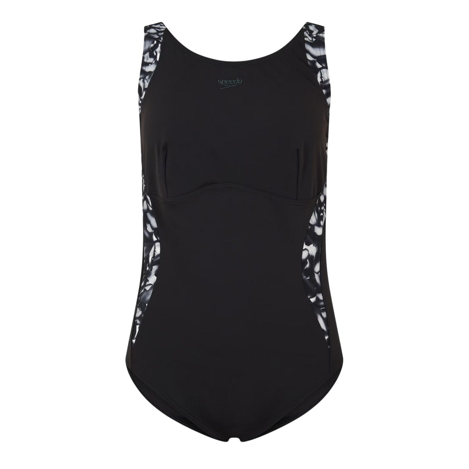 Black - Front - Speedo Womens-Ladies Logo One Piece Swimsuit