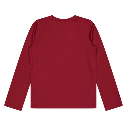 Red - Back - Puma Childrens-Kids Team Logo Long-Sleeved Top