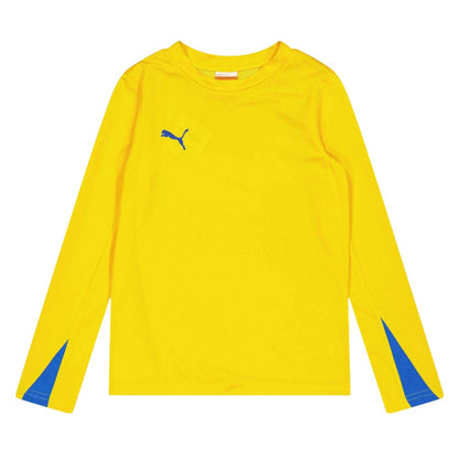 Yellow - Front - Puma Childrens-Kids Team Logo Long-Sleeved Top