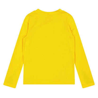 Yellow - Back - Puma Childrens-Kids Team Logo Long-Sleeved Top
