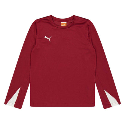 Red - Front - Puma Childrens-Kids Team Logo Long-Sleeved Top
