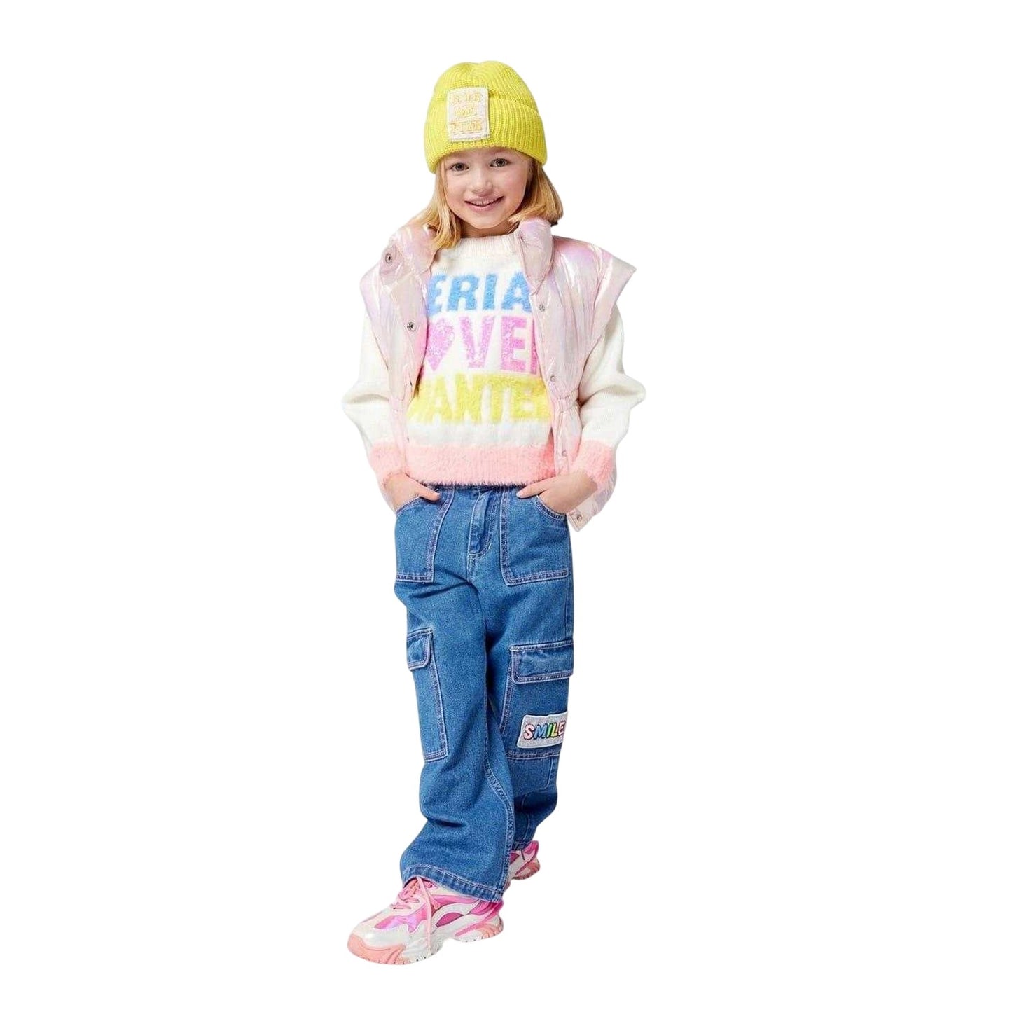 Ivory - Side - Billieblush Girls Serial Dreamer Wanted Sweater Top