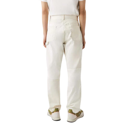 White - Back - Lacoste Mens Live Heritage Organic Cotton Patchwork Trousers