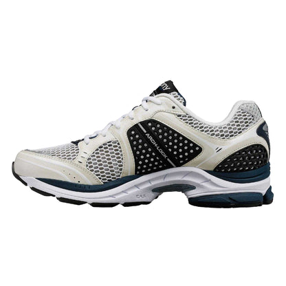 White-Navy - Side - Saucony Womens-Ladies Triumph 4 Running Shoes