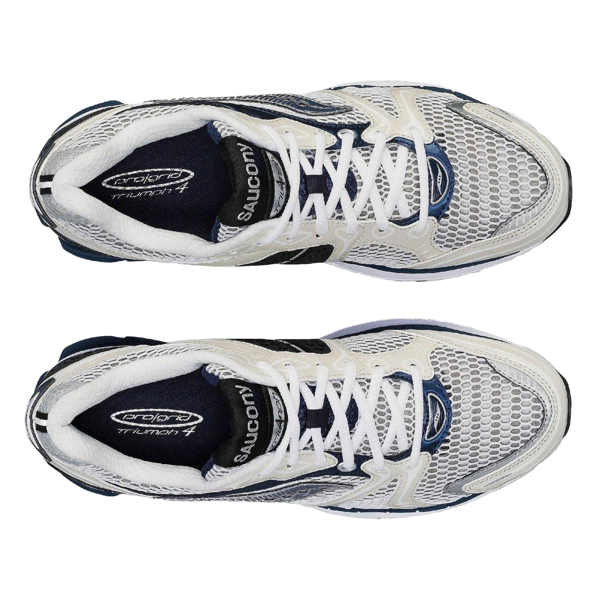 White-Navy - Lifestyle - Saucony Womens-Ladies Triumph 4 Running Shoes