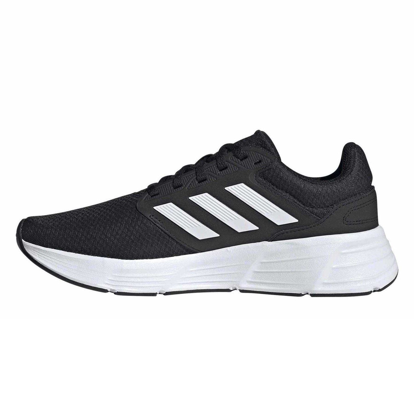Black-White - Side - Adidas Mens Galaxy 6 Running Shoes