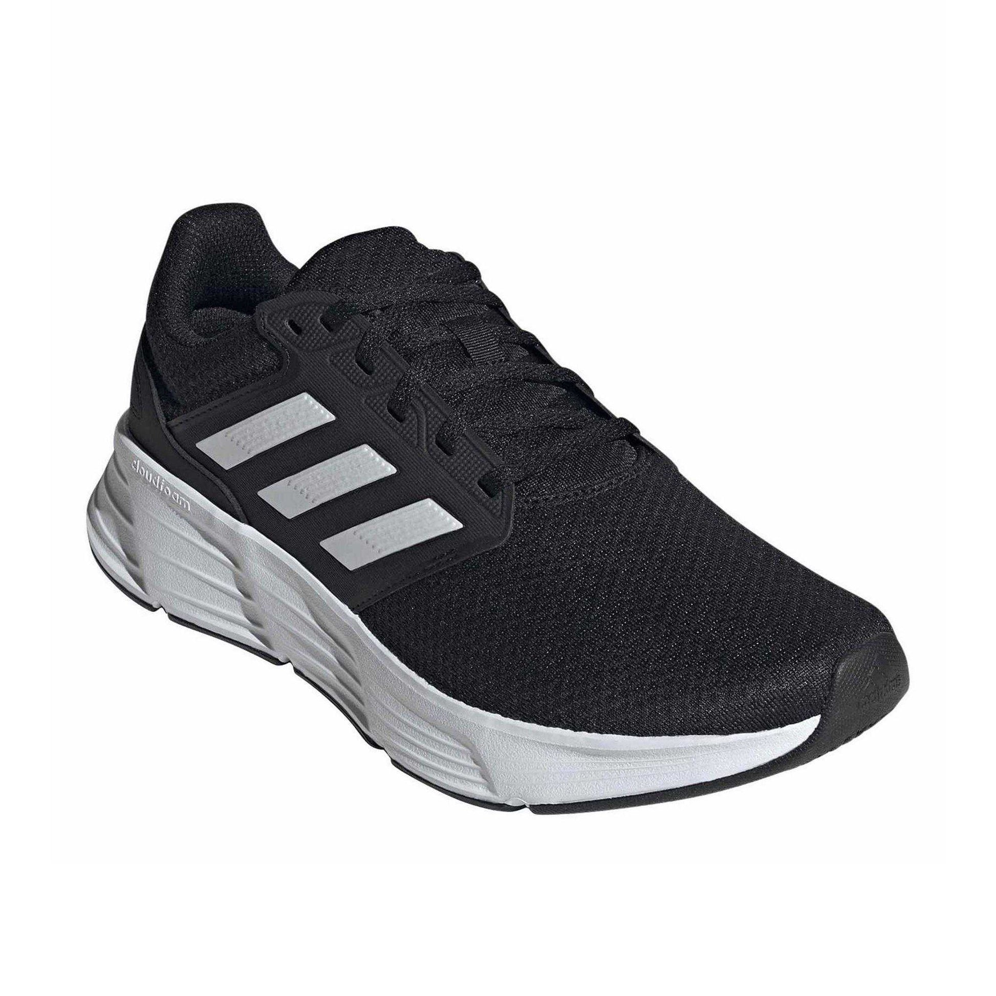 Black-White - Pack Shot - Adidas Mens Galaxy 6 Running Shoes