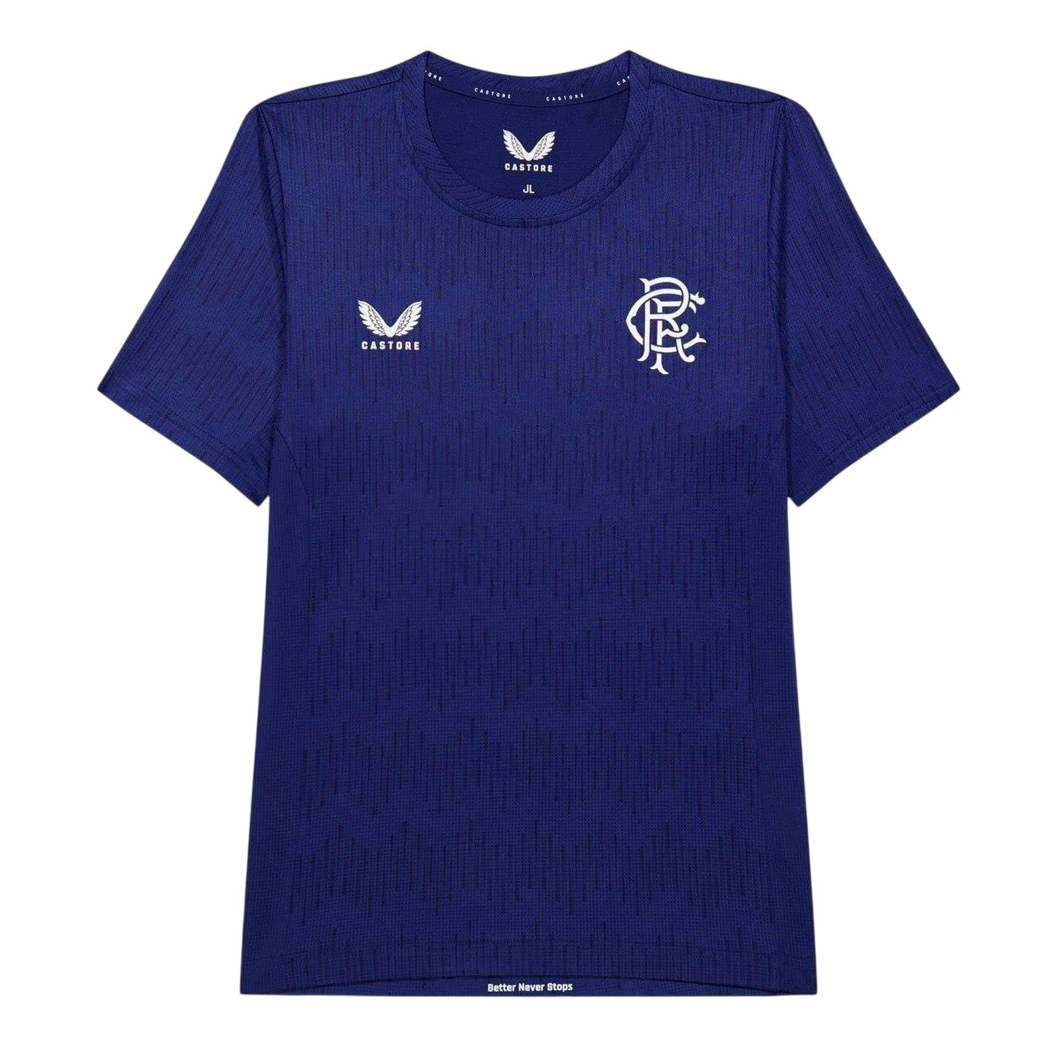 Navy - Front - Castore Childrens-Kids Rangers FC Crew Neck Regular T-Shirt