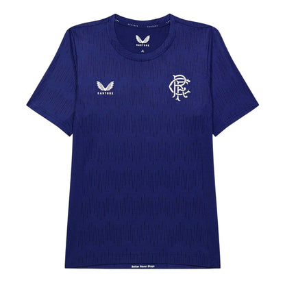 Navy - Front - Castore Childrens-Kids Rangers FC Crew Neck Regular T-Shirt
