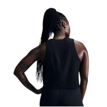 Black - Back - Nike Womens-Ladies Cropped Tank Top