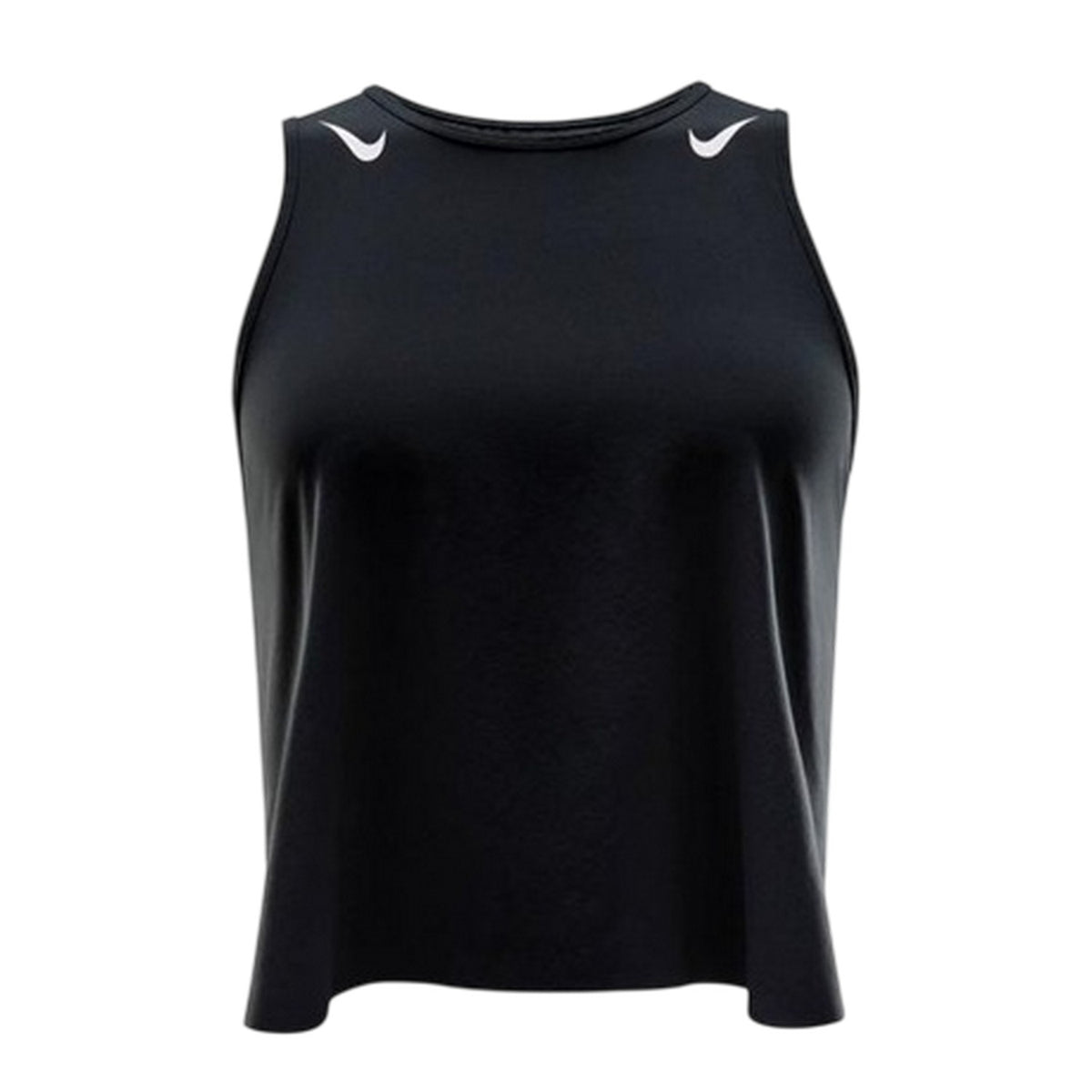 Black - Front - Nike Womens-Ladies Cropped Tank Top