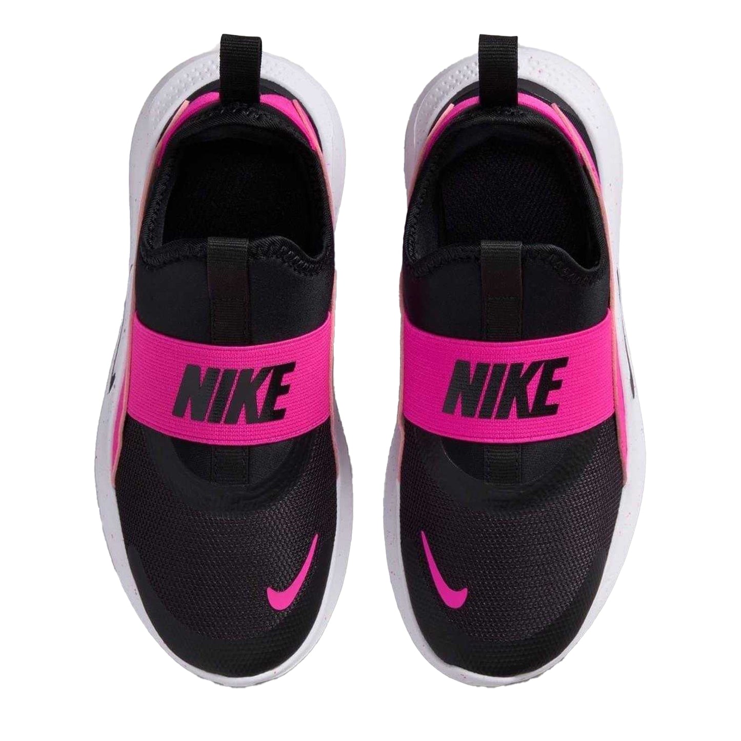 Black-Pink - Lifestyle - Nike Childrens-Kids Flex Runner 4 Mesh Slip-on Trainers