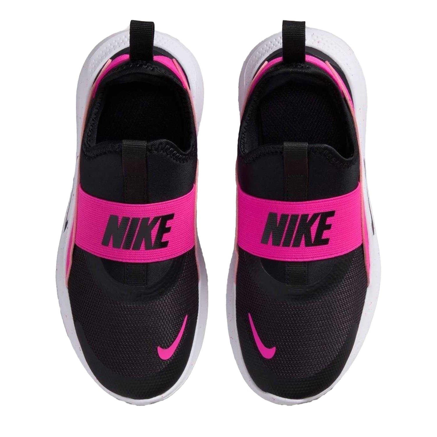 Black-Pink - Lifestyle - Nike Childrens-Kids Flex Runner 4 Mesh Slip-on Trainers