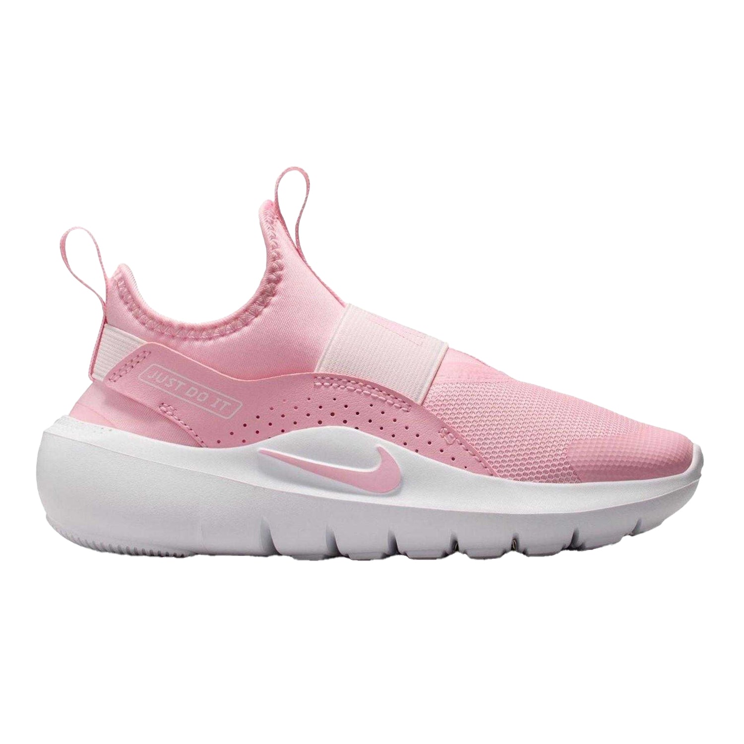 Soft Pink - Front - Nike Childrens-Kids Flex Runner 4 Mesh Slip-on Trainers
