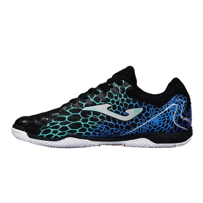 Black-Blue - Back - Joma Unisex Adult Maxima Reptile Print Indoor Football Shoes
