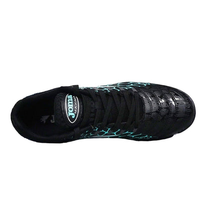Black-Blue - Side - Joma Unisex Adult Maxima Reptile Print Indoor Football Shoes