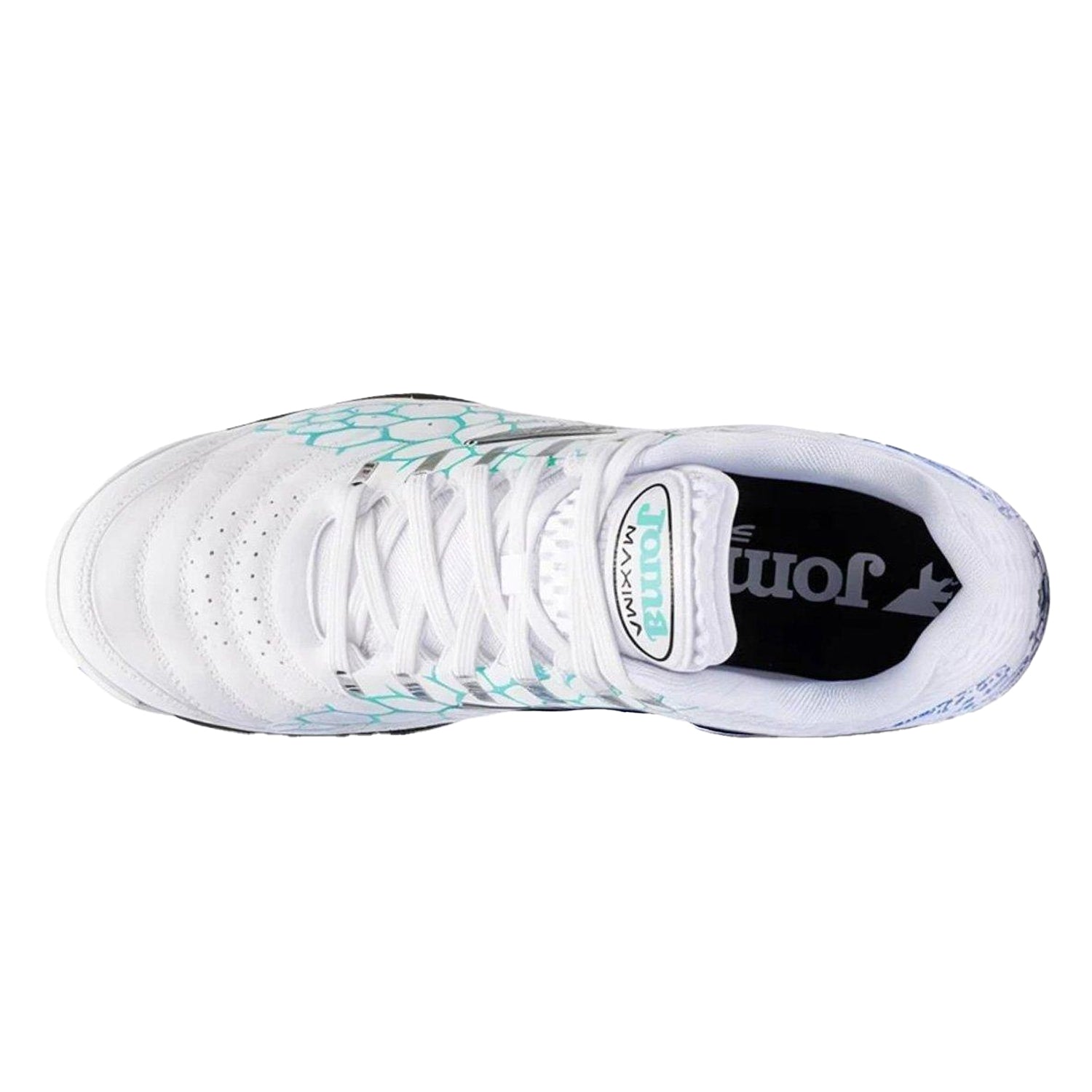 White-Blue - Back - Joma Unisex Adult Maxima Reptile Print Indoor Football Shoes