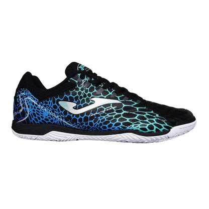 Black-Blue - Front - Joma Unisex Adult Maxima Reptile Print Indoor Football Shoes