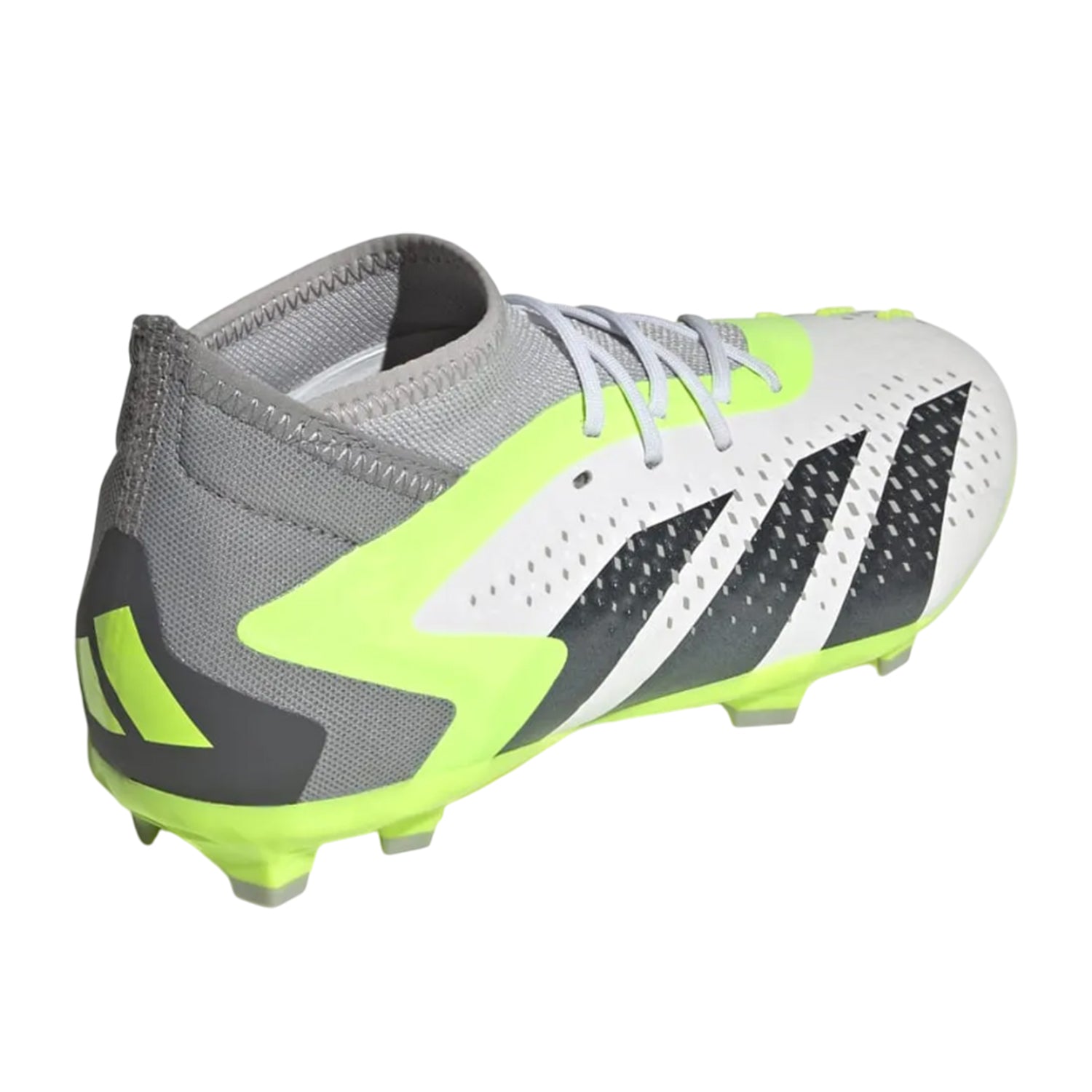 White - Back - Adidas Childrens-Kids Predator Accuracy 1 Firm Ground Football Boots