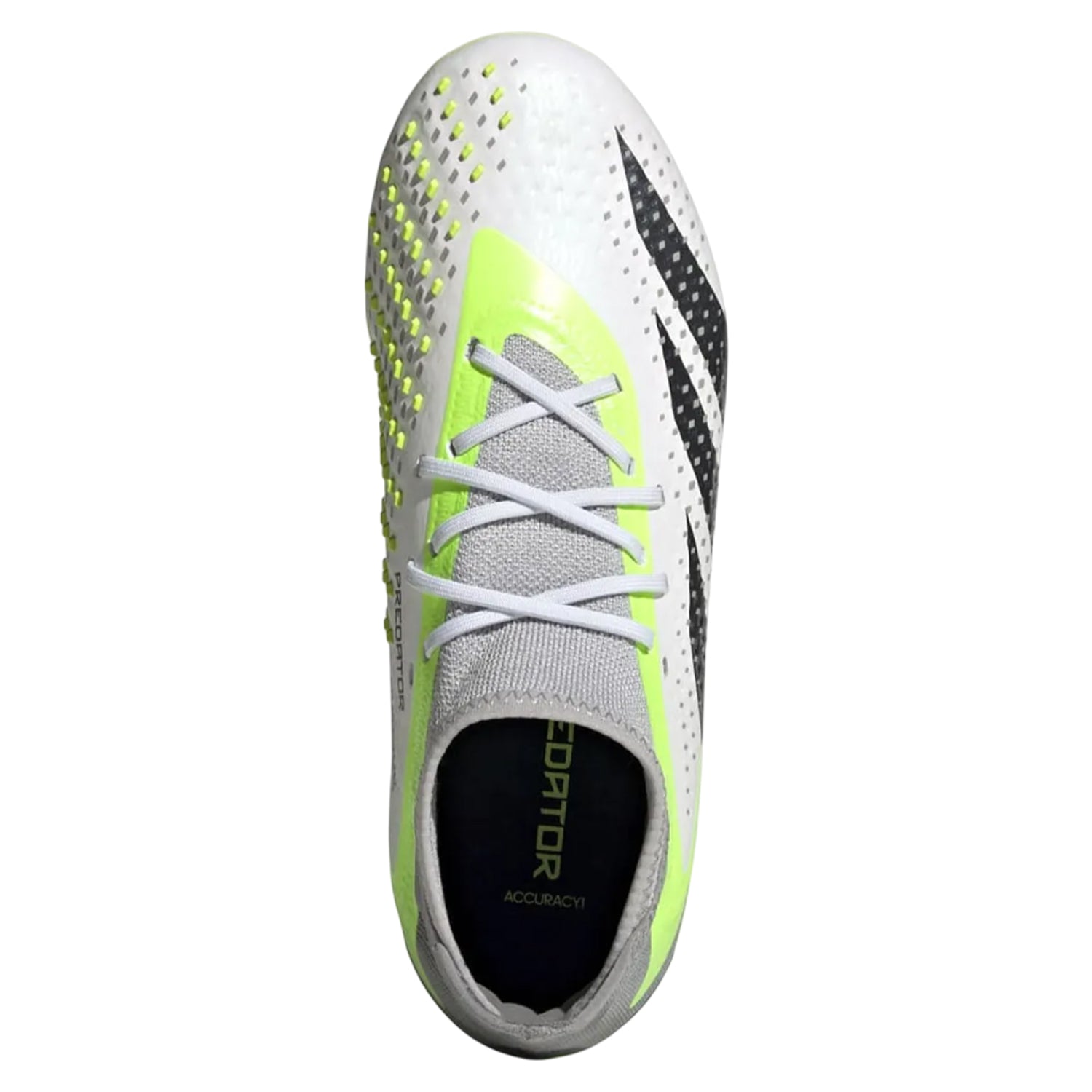 White - Pack Shot - Adidas Childrens-Kids Predator Accuracy 1 Firm Ground Football Boots