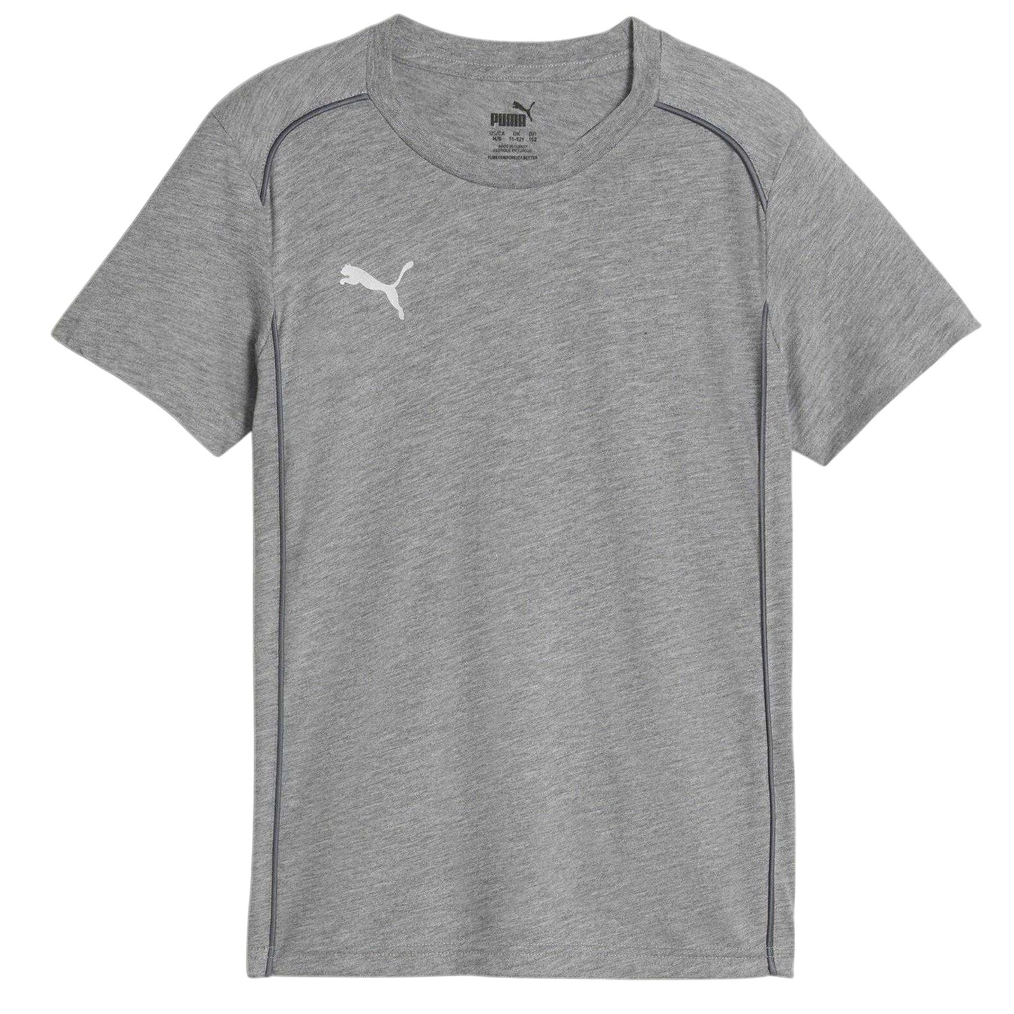 Medium Grey - Front - Puma Childrens-Kids TeamFINAL Casuals T-Shirt