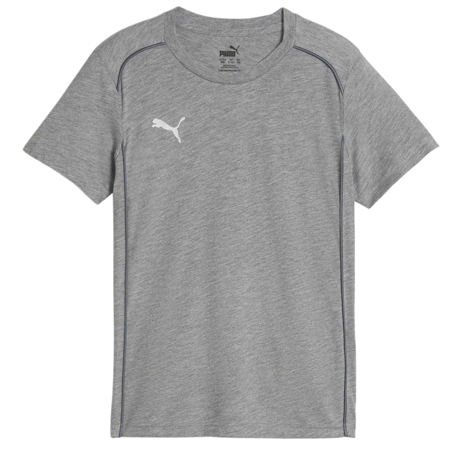 Medium Grey - Front - Puma Childrens-Kids TeamFINAL Casuals T-Shirt