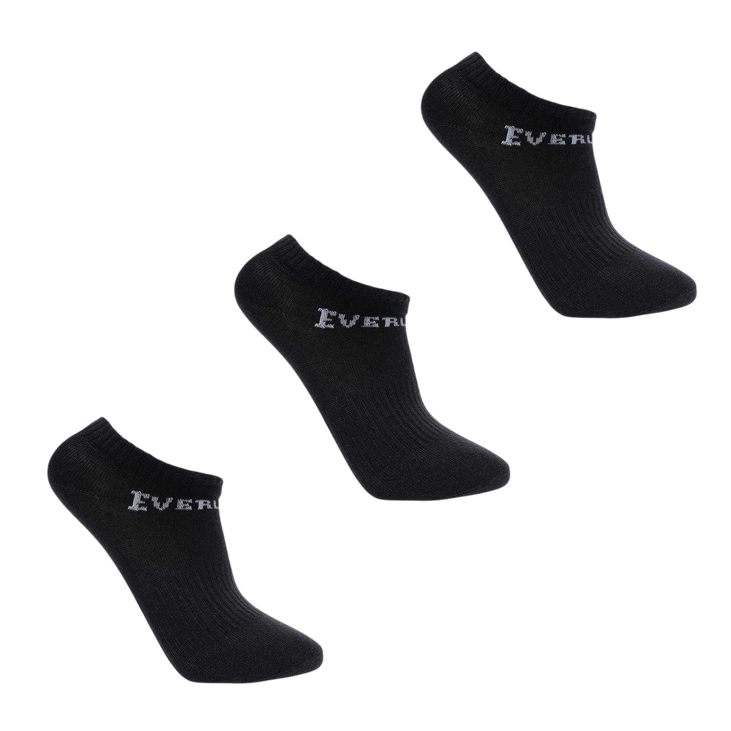 Black - Back - Everlast Childrens-Kids Trainer Socks (Pack of 3)