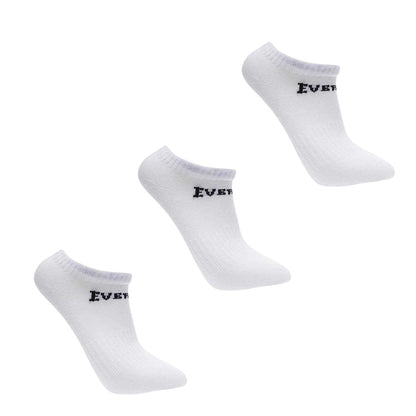 White - Back - Everlast Childrens-Kids Trainer Socks (Pack of 3)