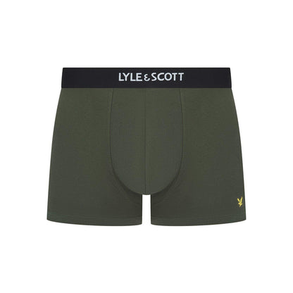 Black-Ivy-White - Side - Lyle & Scott Mens Devon Boxer Shorts (Pack of 3)