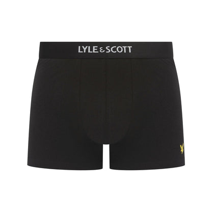 White-Grey-Black - Back - Lyle & Scott Mens Devon Boxer Shorts (Pack of 3)