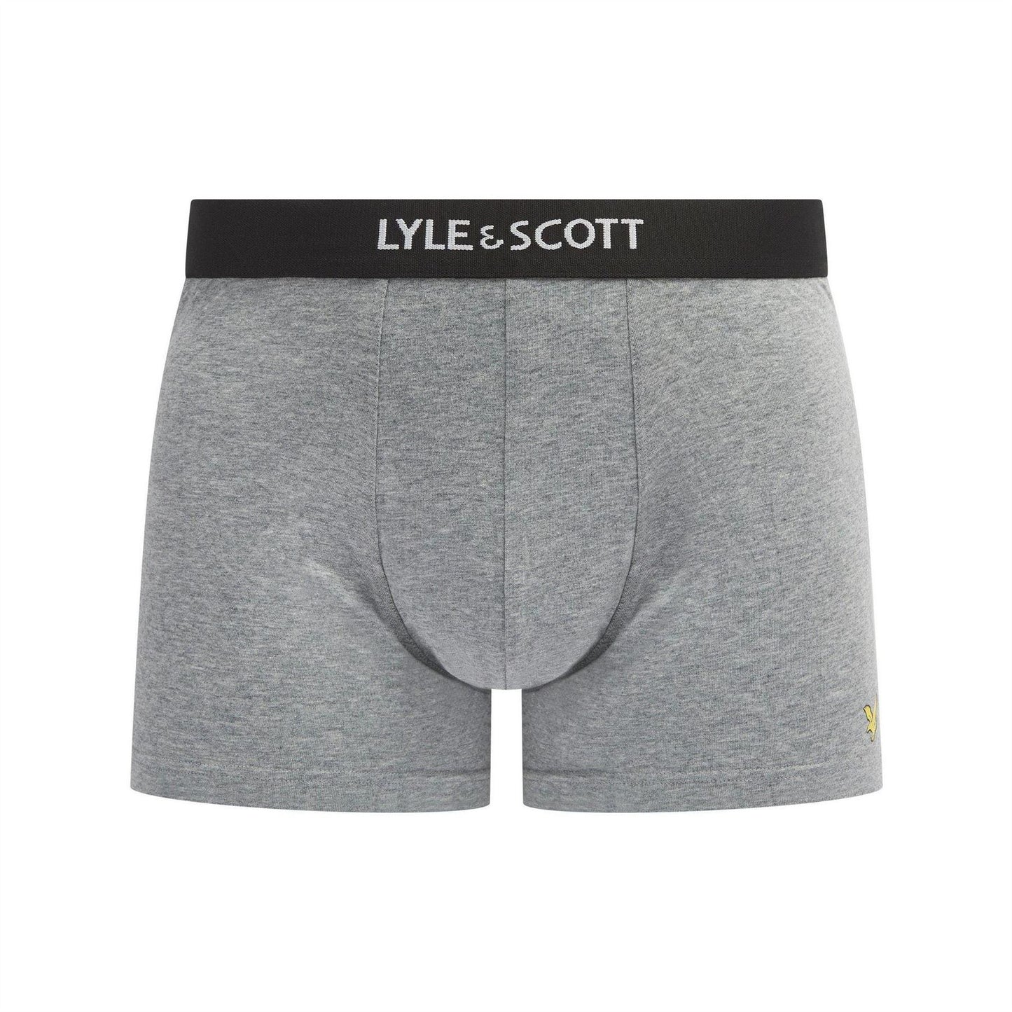 White-Grey-Black - Side - Lyle & Scott Mens Devon Boxer Shorts (Pack of 3)