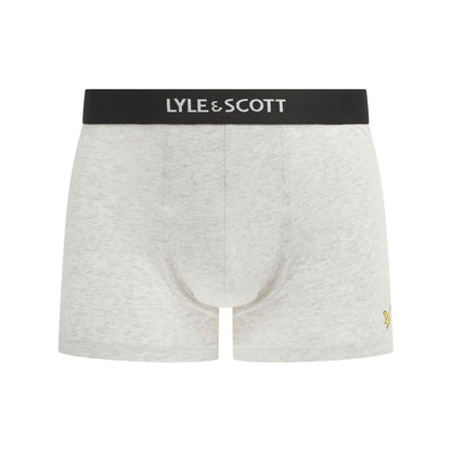 White-Grey-Black - Lifestyle - Lyle & Scott Mens Devon Boxer Shorts (Pack of 3)