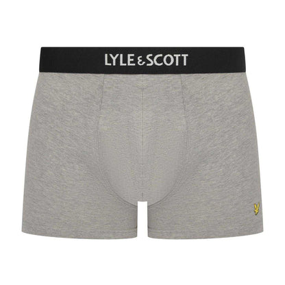 Black-Grey-Blue - Back - Lyle & Scott Mens Devon Boxer Shorts (Pack of 3)