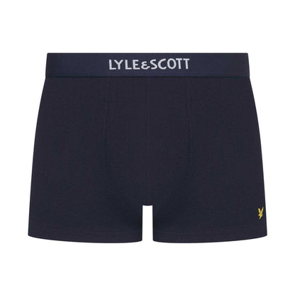 Black-Grey-Blue - Side - Lyle & Scott Mens Devon Boxer Shorts (Pack of 3)