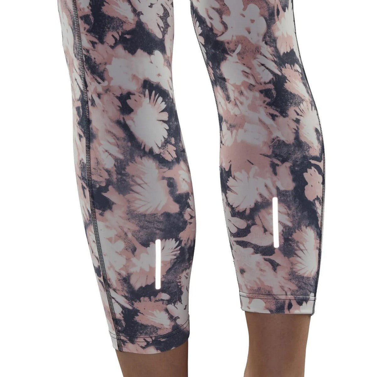 Pink-Grey - Side - Adidas Womens-Ladies Daily Run 7-8 Leggings