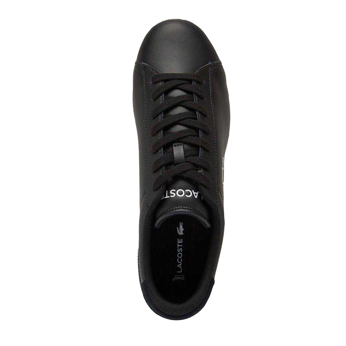 Black-White - Side - Lacoste Mens Carnaby Leather Flat Trainers