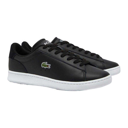 Black-White - Pack Shot - Lacoste Mens Carnaby Leather Flat Trainers